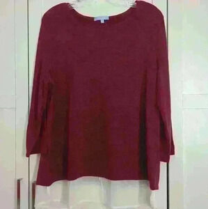 Penmans Women's Red/White Lightweight Long Sleeve  Sweater Size XL